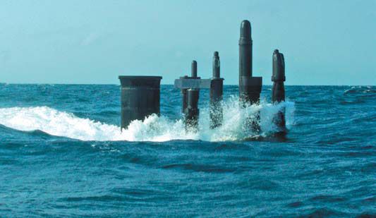 Les mâts d'un sous-marin U-214