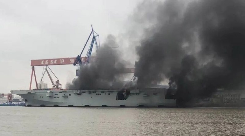 Incendie à bord du porte-hélicoptère amphibie Type 075 chinois
