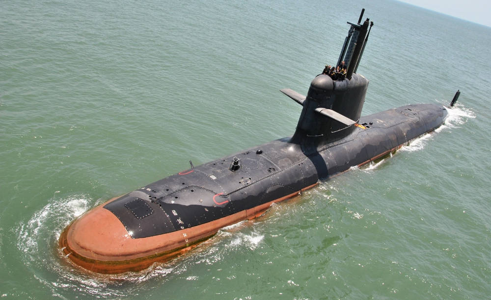 Le 1er sous-marin Scorpène indien, l'INS Kalvari