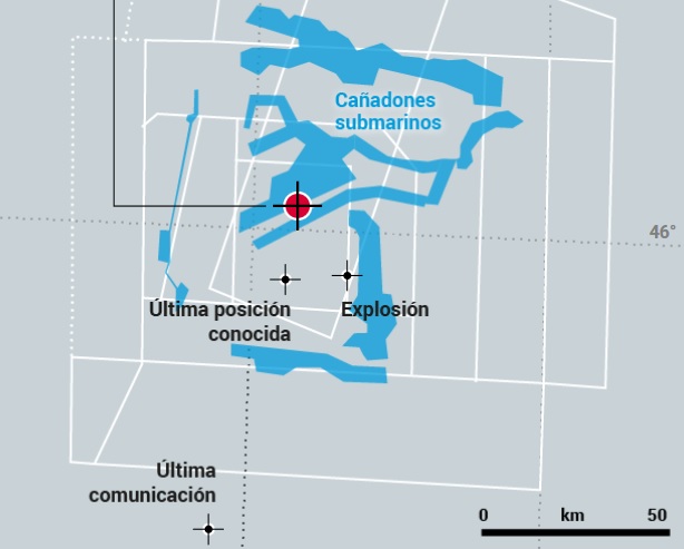 Localisation de l'épave du sous-marin argentin San Juan