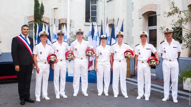 Les nouveaux officiers marins-pompiers