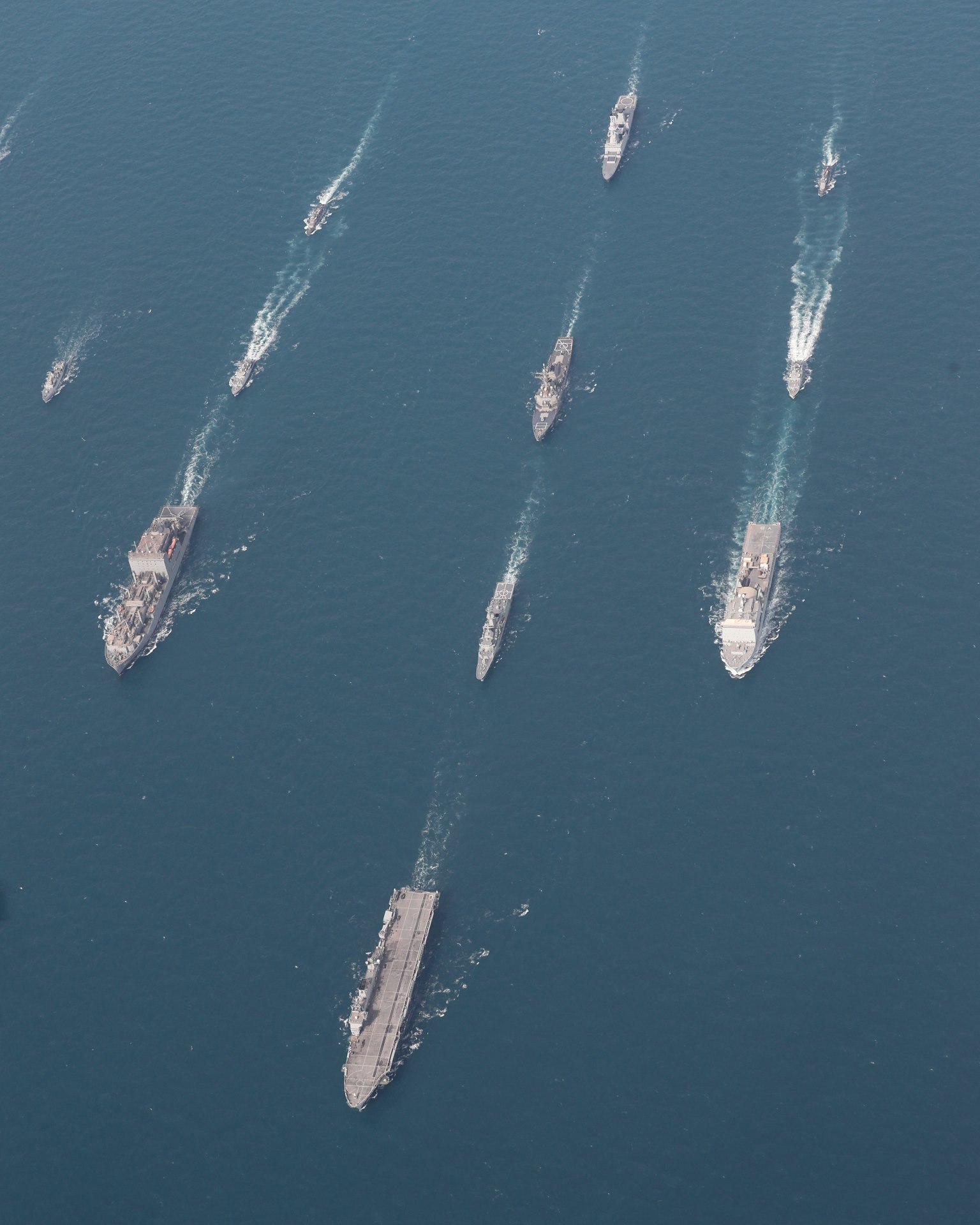 Les navires participant à l’exercice Unified Trident