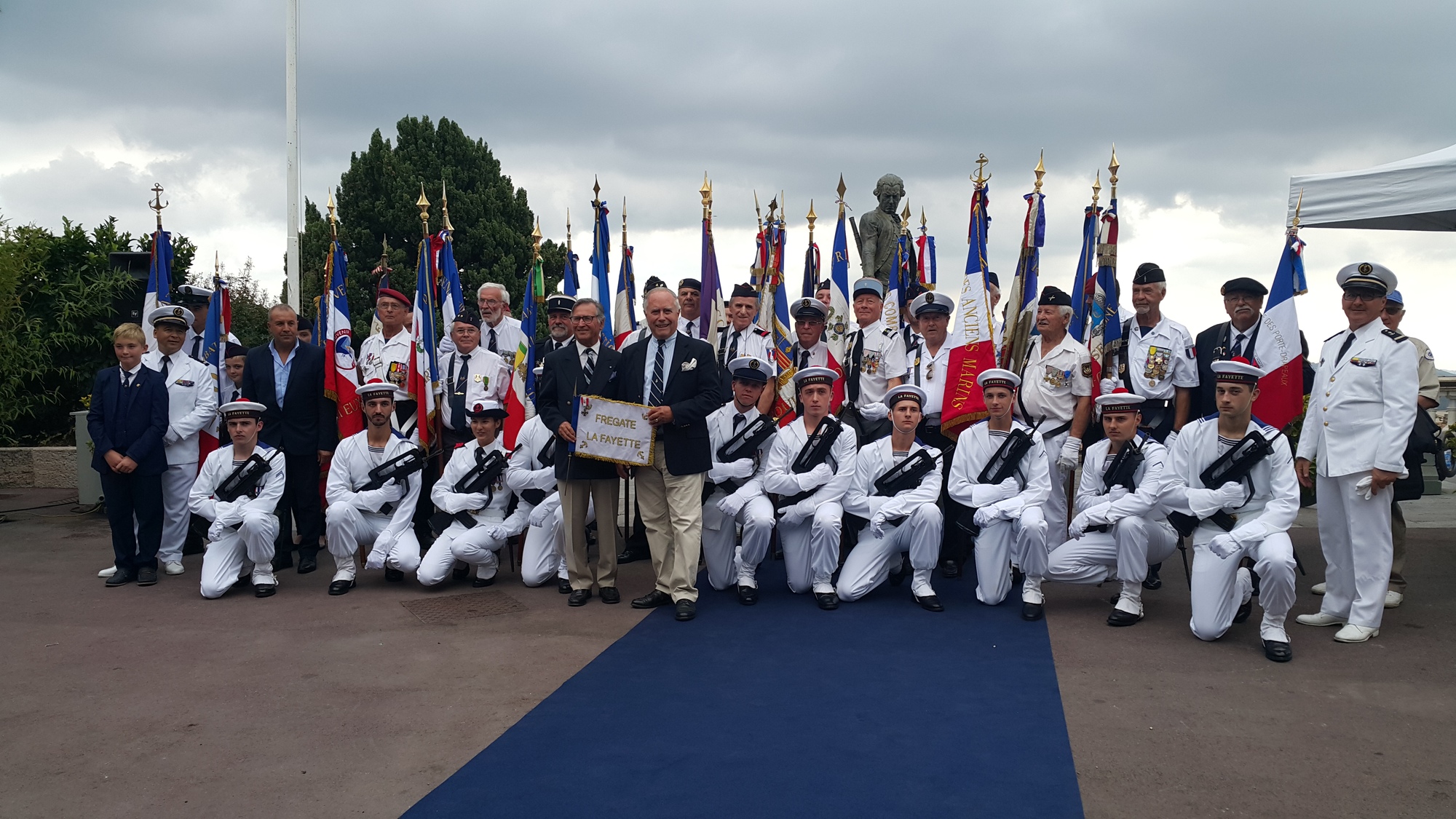La garde d'honneur du La Fayette à la 56ème journée franco-américaine de la marine « Amiral de Grasse »
