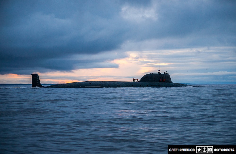 Le sous-marin russe Severodvinsk en surface