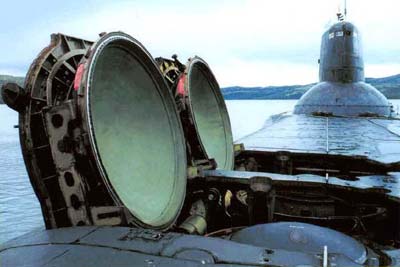 Le pont d'un sous-marin russe