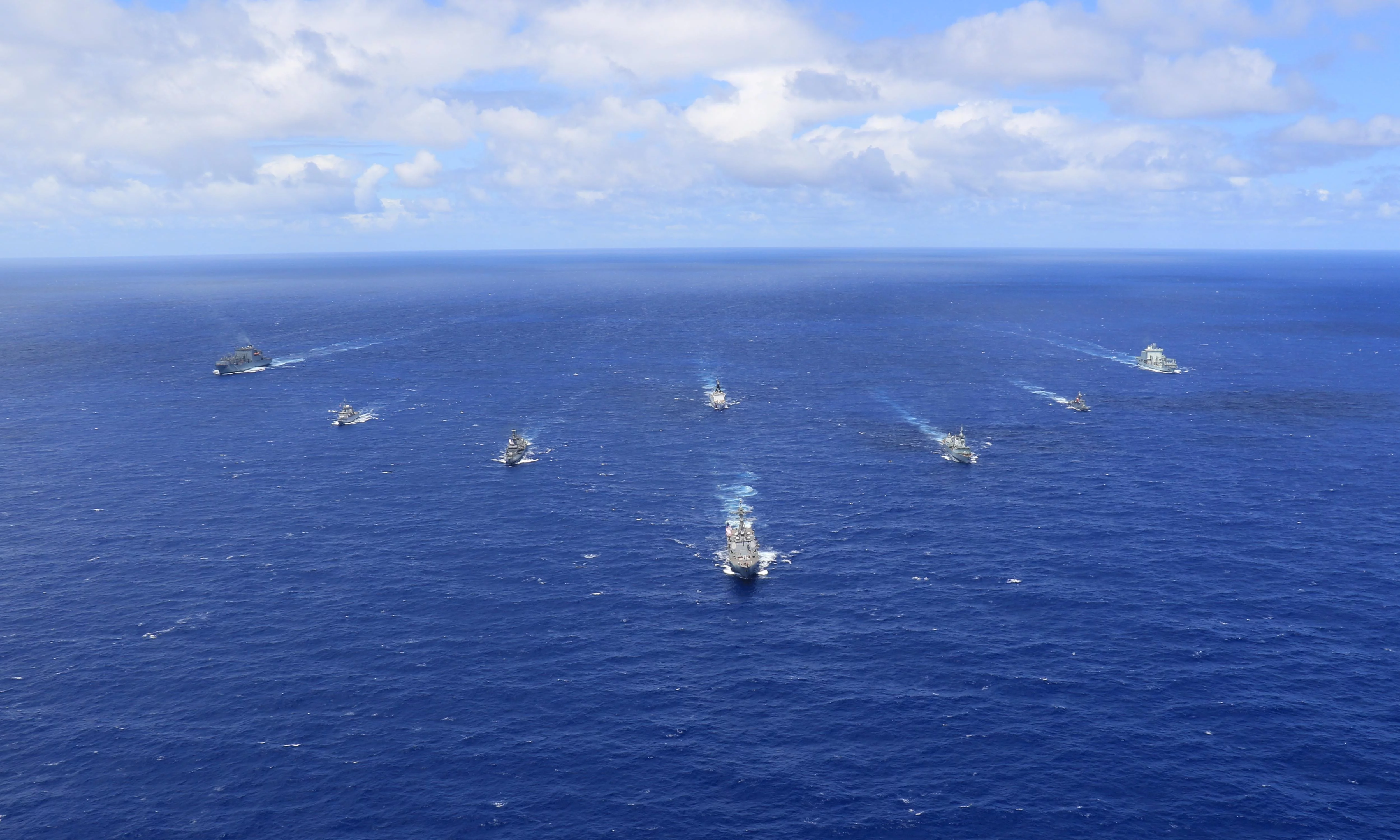 Les bâtiments participant à l’exercice « Rim of the Pacific 2018 »
