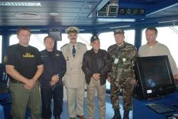 Les hauts responsables Croates sur la passerelle du Tonnerre