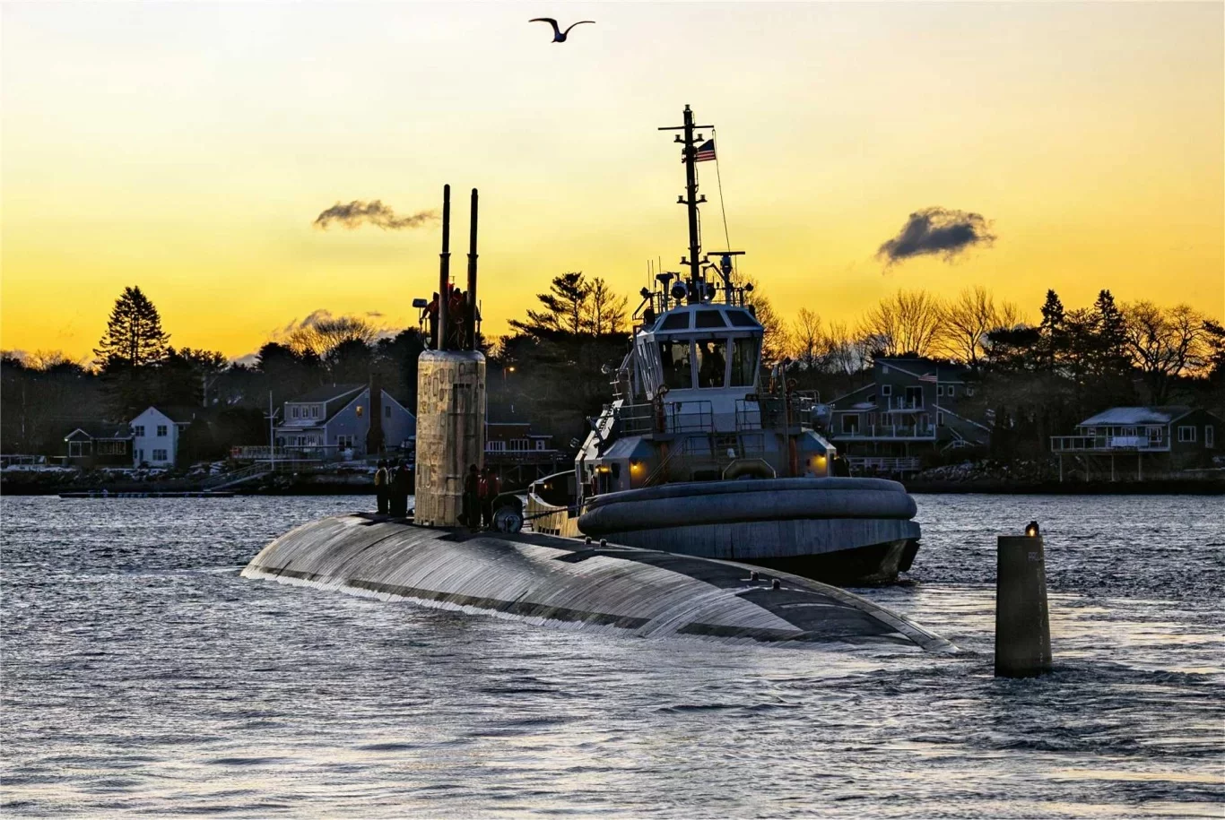 Le sous-marin USS Cheyenne (SSN 773) quitte le chantier naval de Portsmouth pour des essais en mer après sa refonte en décembre 2025