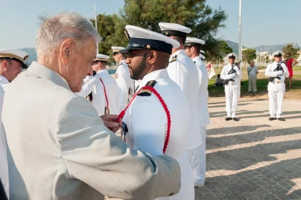 M. Pierre Favreau, dernier survivant de l'équipage du Casabiance