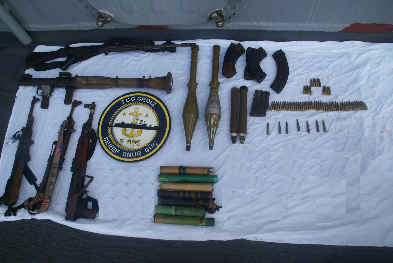 Les armes saisies par le Gediz