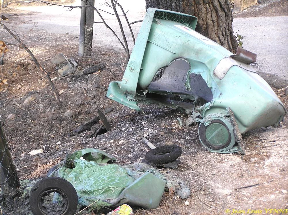 Les dégâts provoqués par l'incendie au CIN St Mandrier