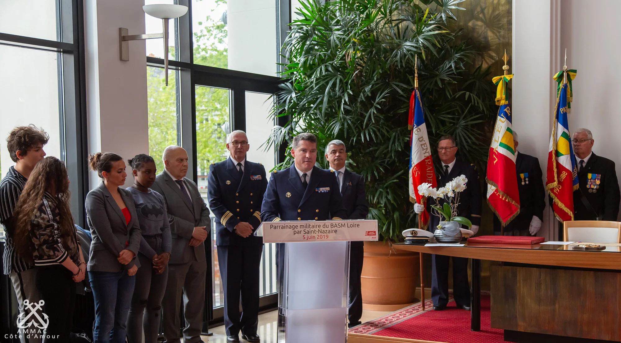 Cérémonie de parrainage de la Loire à St Nazaire