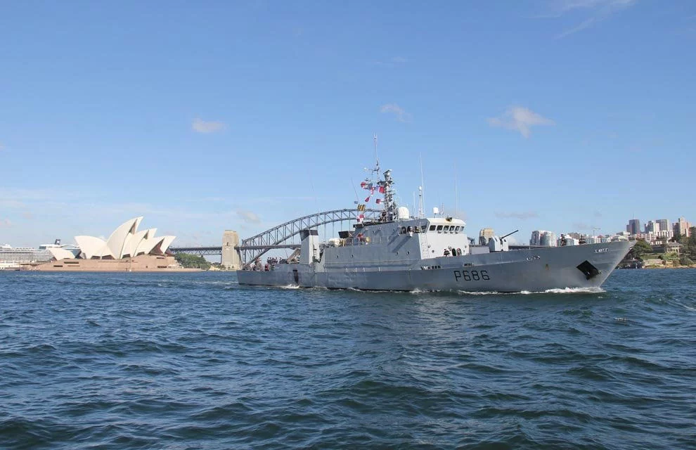Le patrouilleur La Glorieuse arrive à Sydney