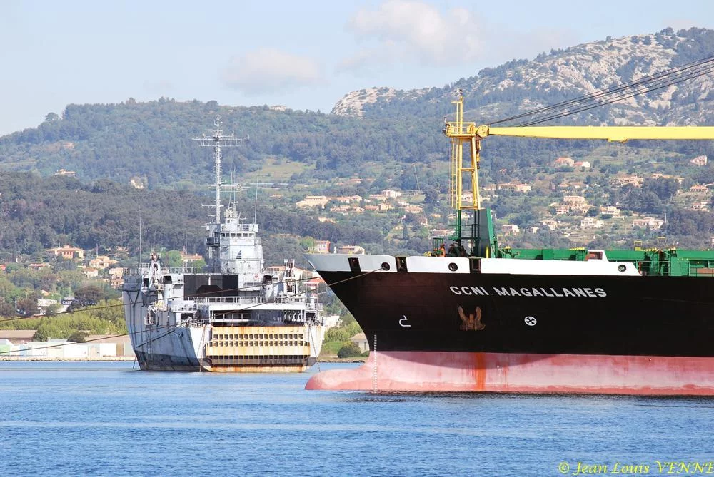 Arrivée à Toulon du porte-conteneurs Magallanes