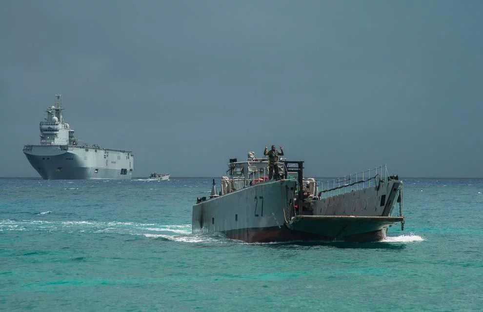Le BPC Mistral en entraînement Caraïbe 2014