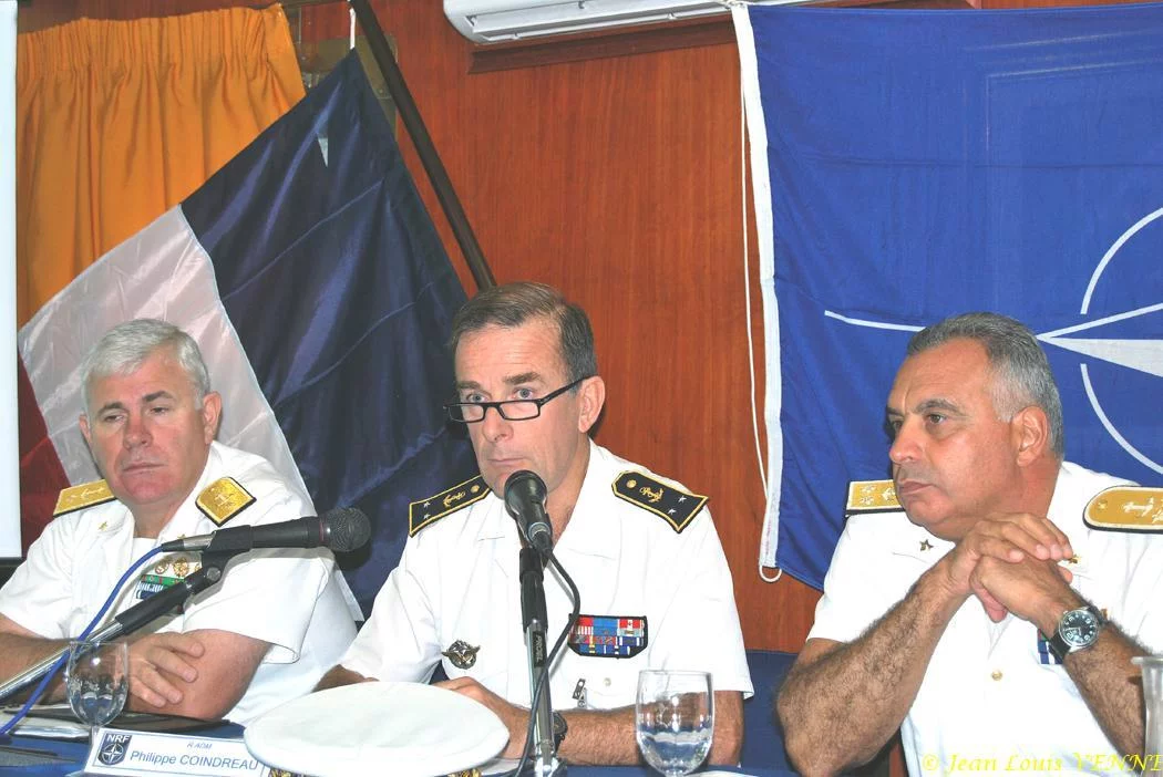 Conférence de presse du contre-amiral Coindreau