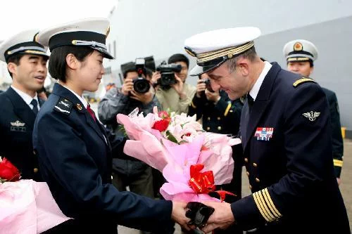 Accueil par les autorités Chinoises