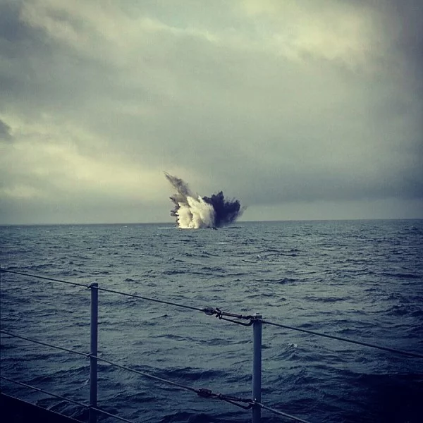 Pétardement d'un mine allemande