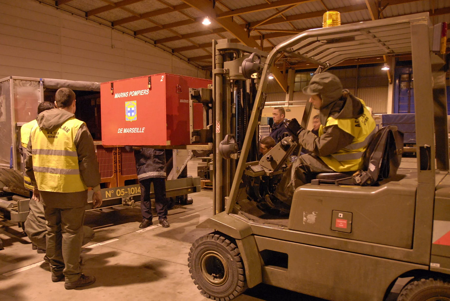 Matériel du bataillon destiné à Haïti