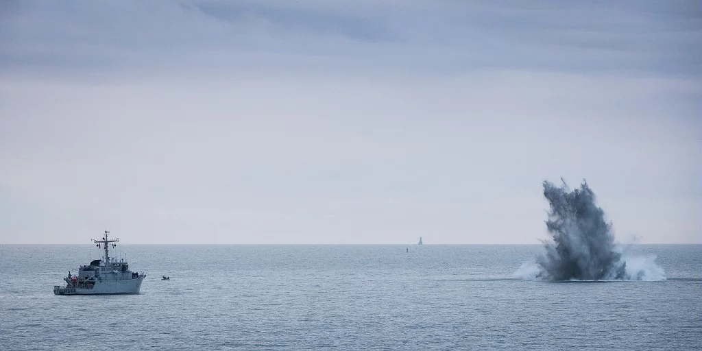 Pétardement d'une munition sous-marine