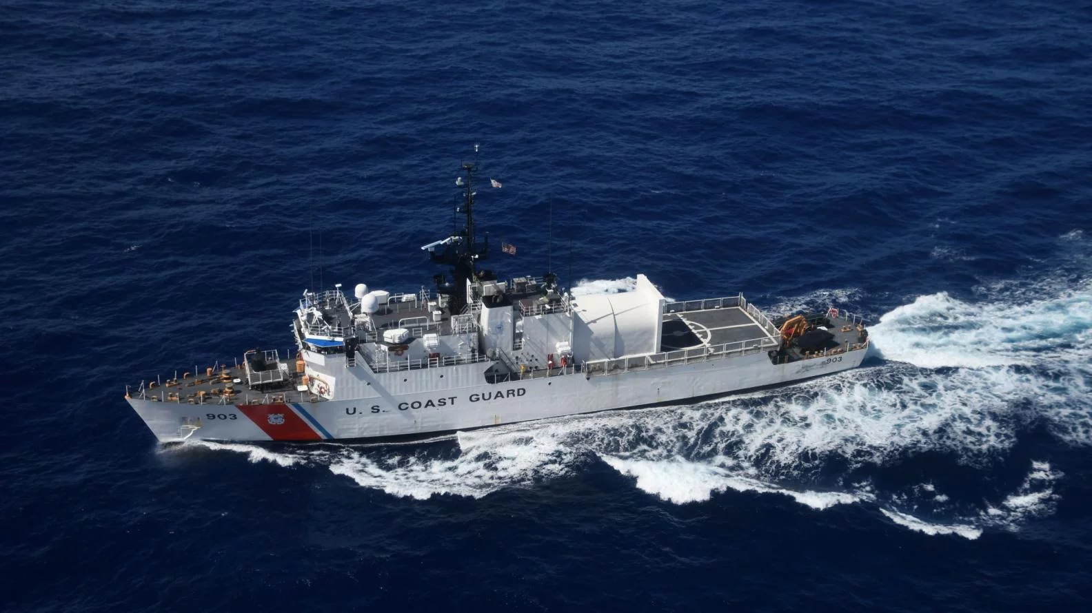 Le patrouilleur USCGC Harriet Lane des garde-côtes américaines