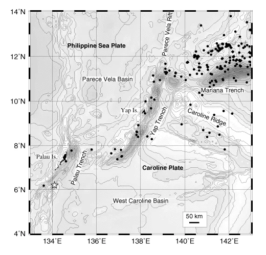 Carte de la zone oÃ¹ le San Francisco s'est échoué
