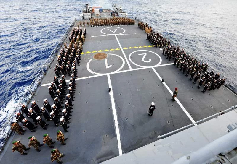 Commémoration de la bataille de Camerone à bord de la Foudre