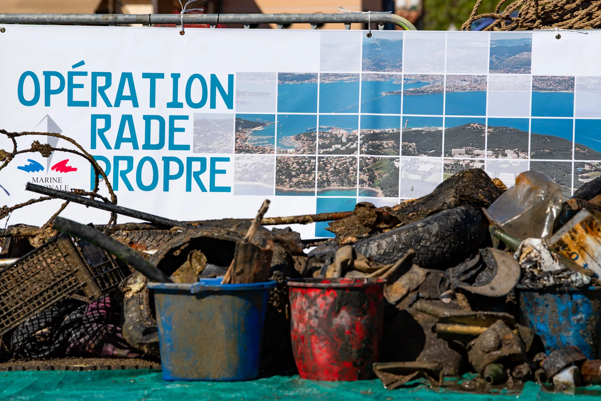 Une partie des déchets récupérés