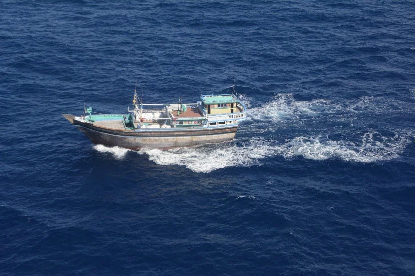 Un dhow naviguant en océan Indien