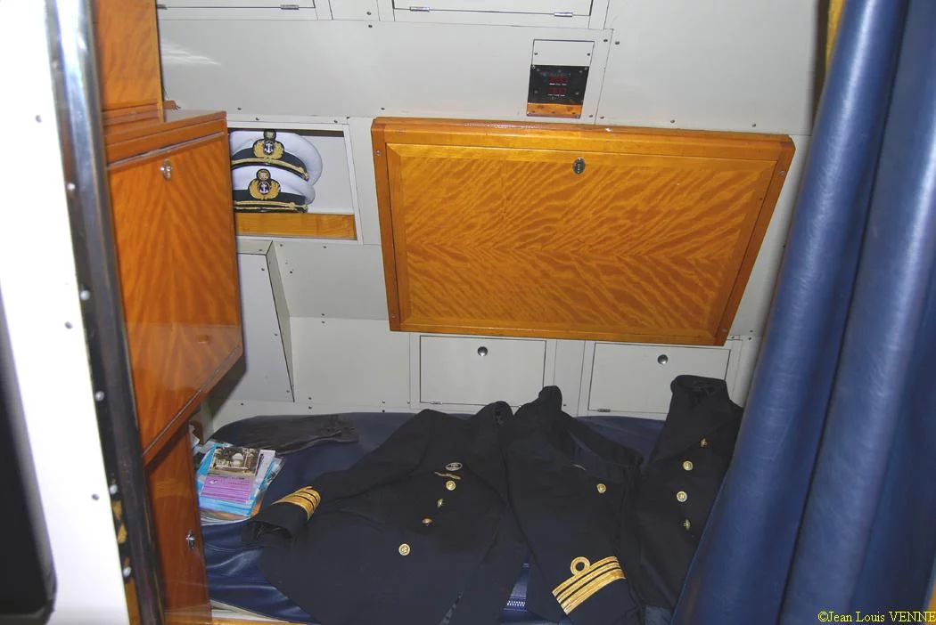 La chambre du commandant du sous-marin portugais Barracuda
