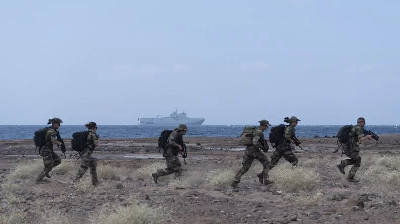 Les officiers-élèves du groupe Jeanne d’Arc 2022 sur le terrain