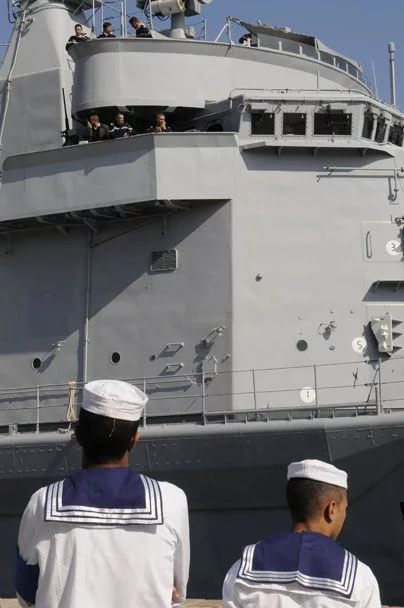 Accostage du Jean Bart