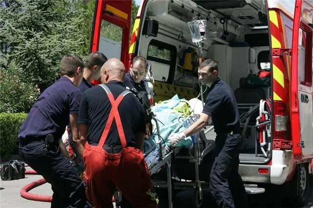 Evacuation de la victime