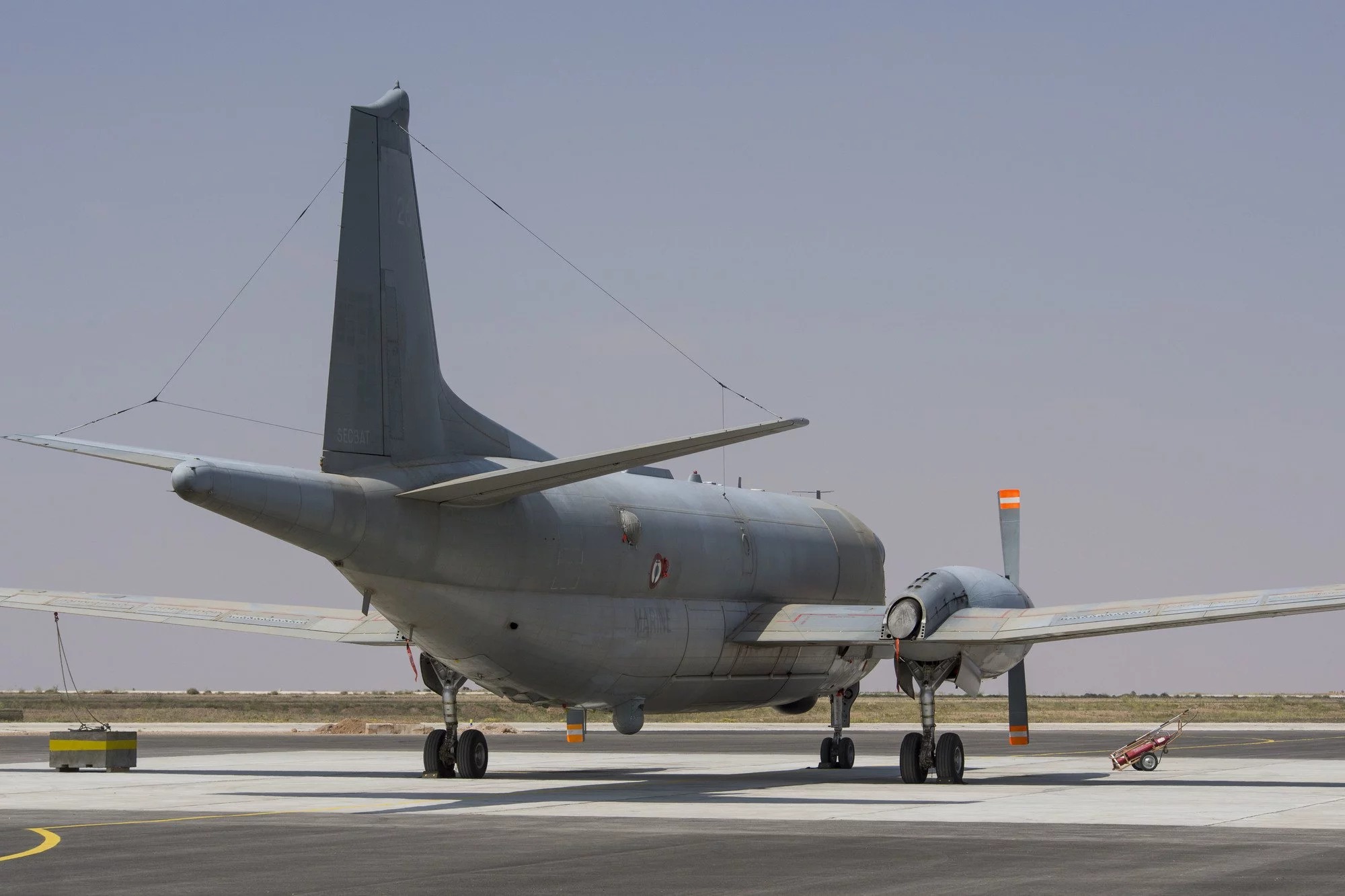 Un Atlantique 2 équipé d’une capacité auto-illumination laser sur la base aérienne projetée de Jordanie