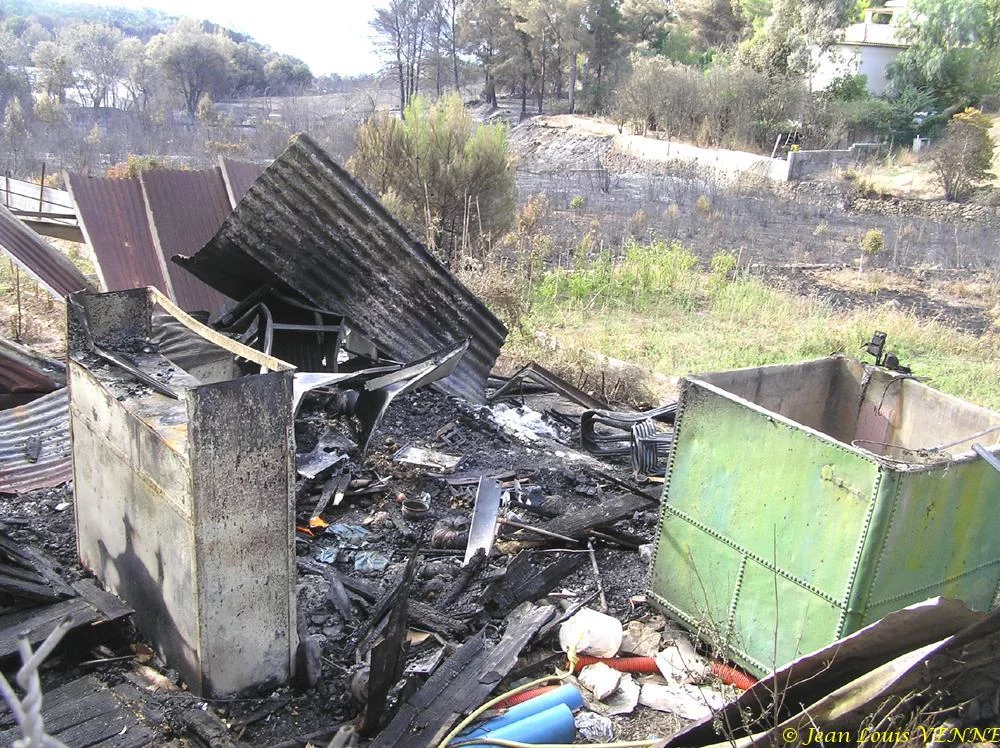 Les dégâts provoqués par l'incendie au CIN St Mandrier