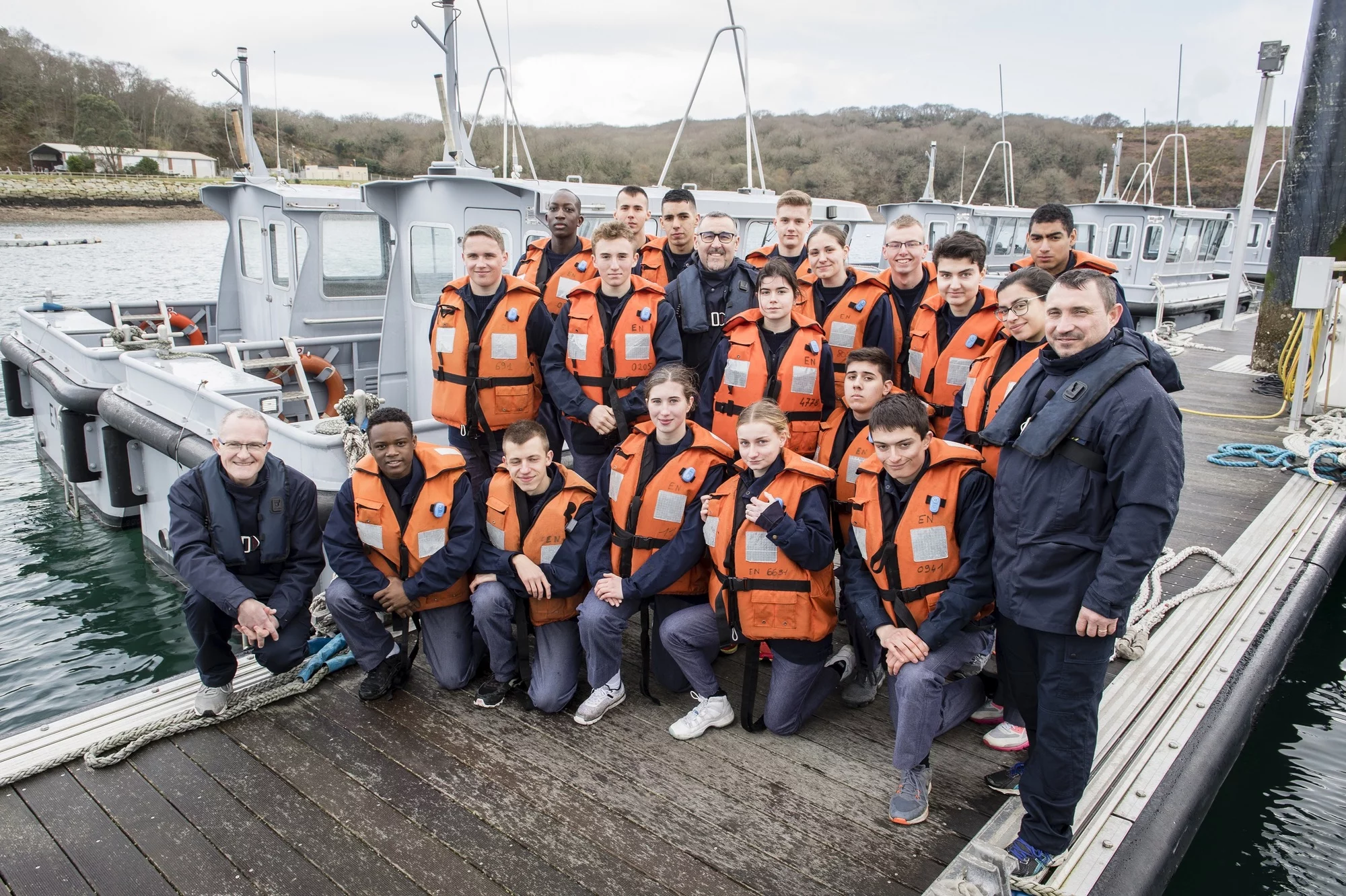 Les stagiaires de la PMM Richelieu durant leur semaine bloquée à Brest