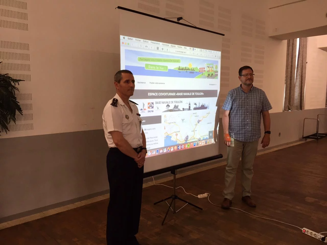 Le CA Eric Schérer et M. Cristophe Haser