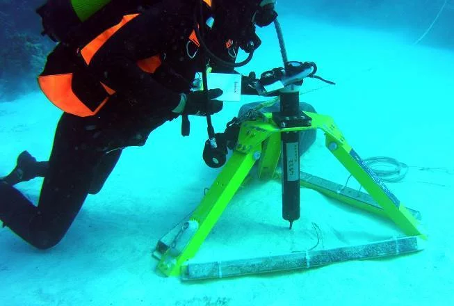 Mouillage d'un courantomètre