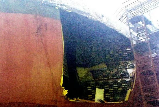 L'avant du sous-marin Yekaterinburg avant l'incendie