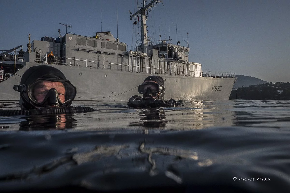 Le Capricorne en entraînement de guerre des mines