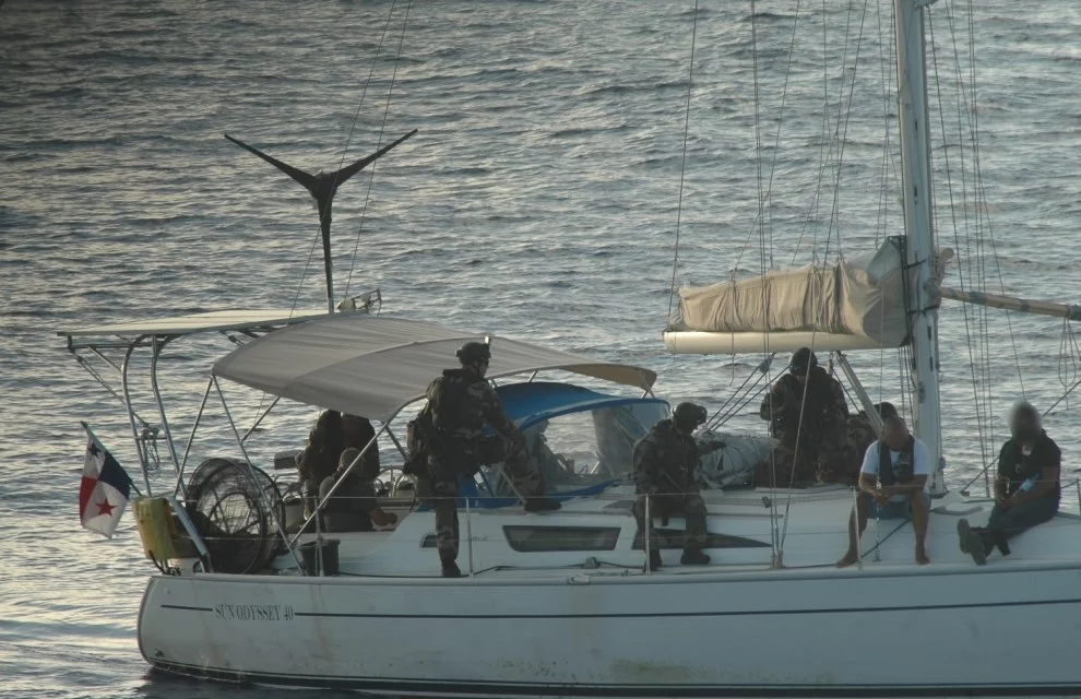 Interception d’un voilier transportant 680 kg de cocaïne