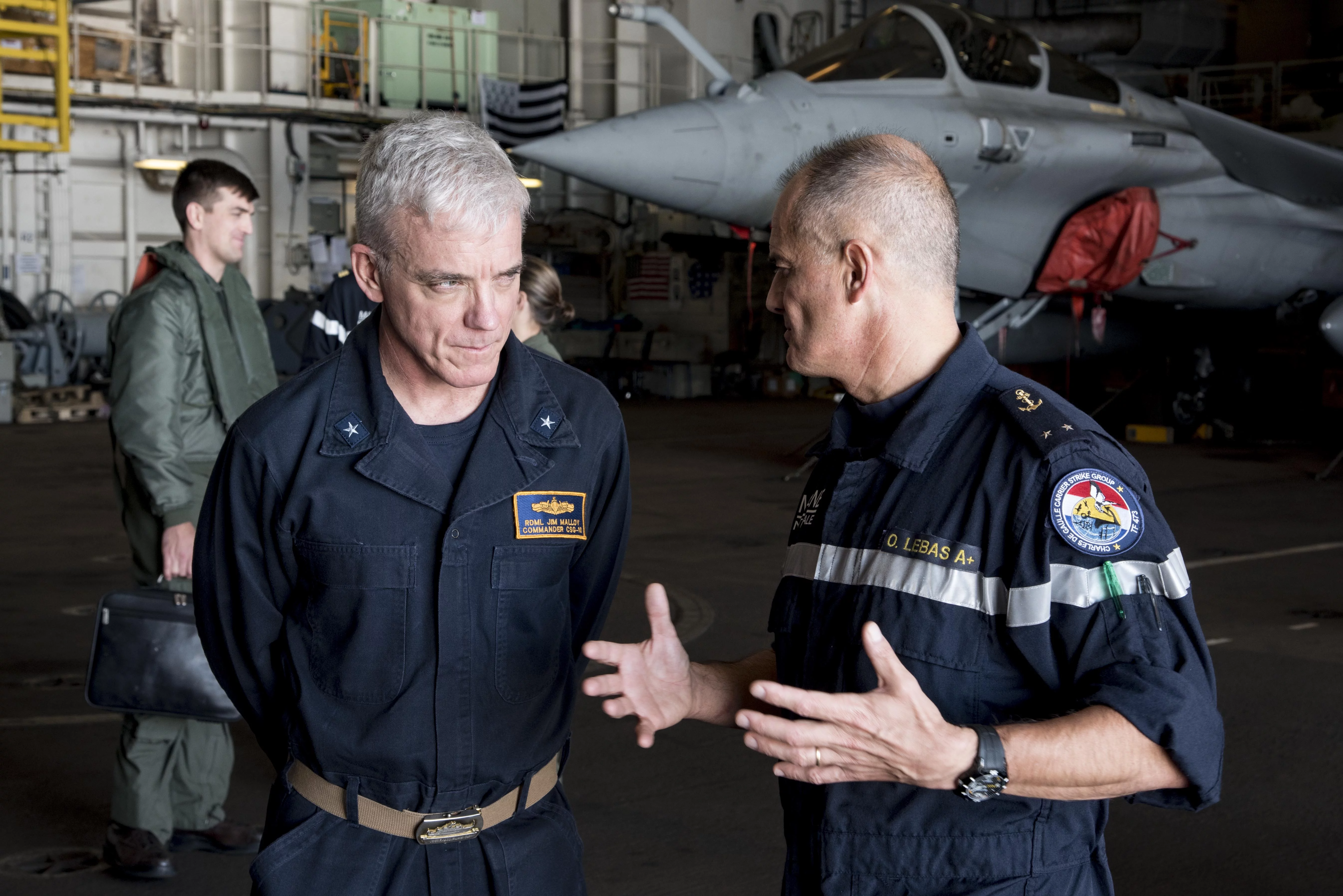 Rencontre entre le contre-amiral James Malloy et le contre-amiral Olivier Lebas