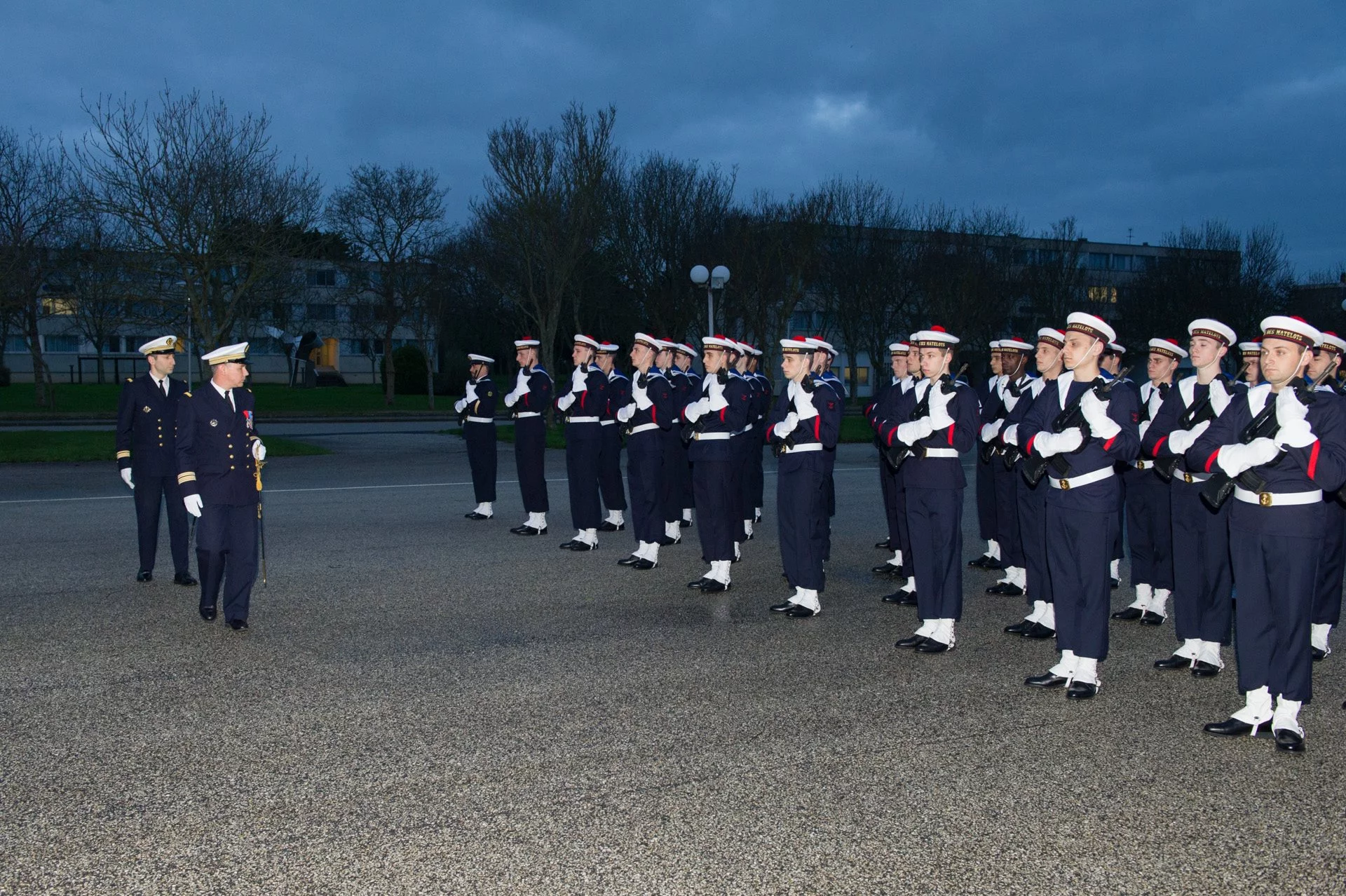 Cérémonie de fin de cours de l’école des matelots de la promotion « François Angibaud »