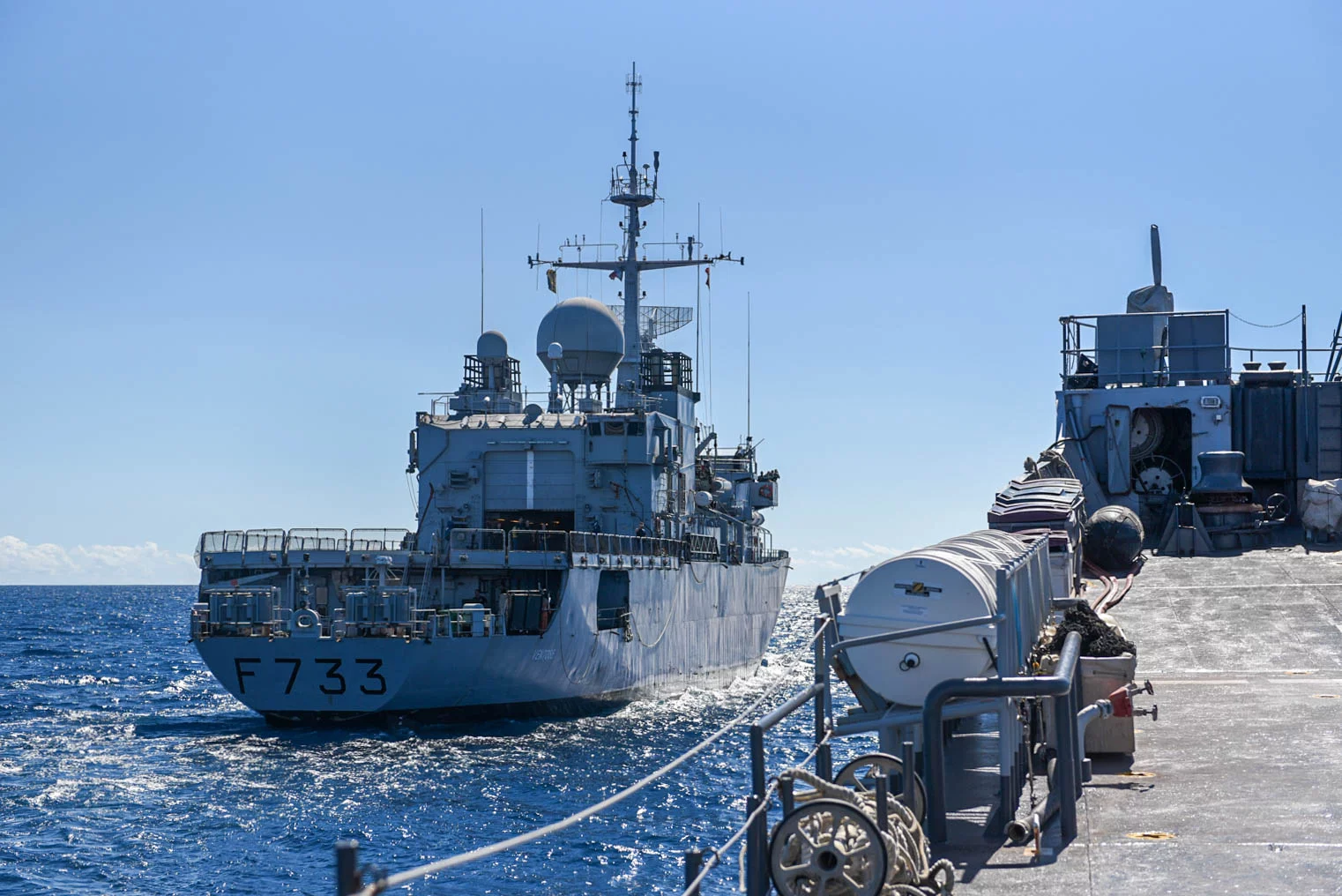 Entraînement mutuel avec la frégate Ventôse