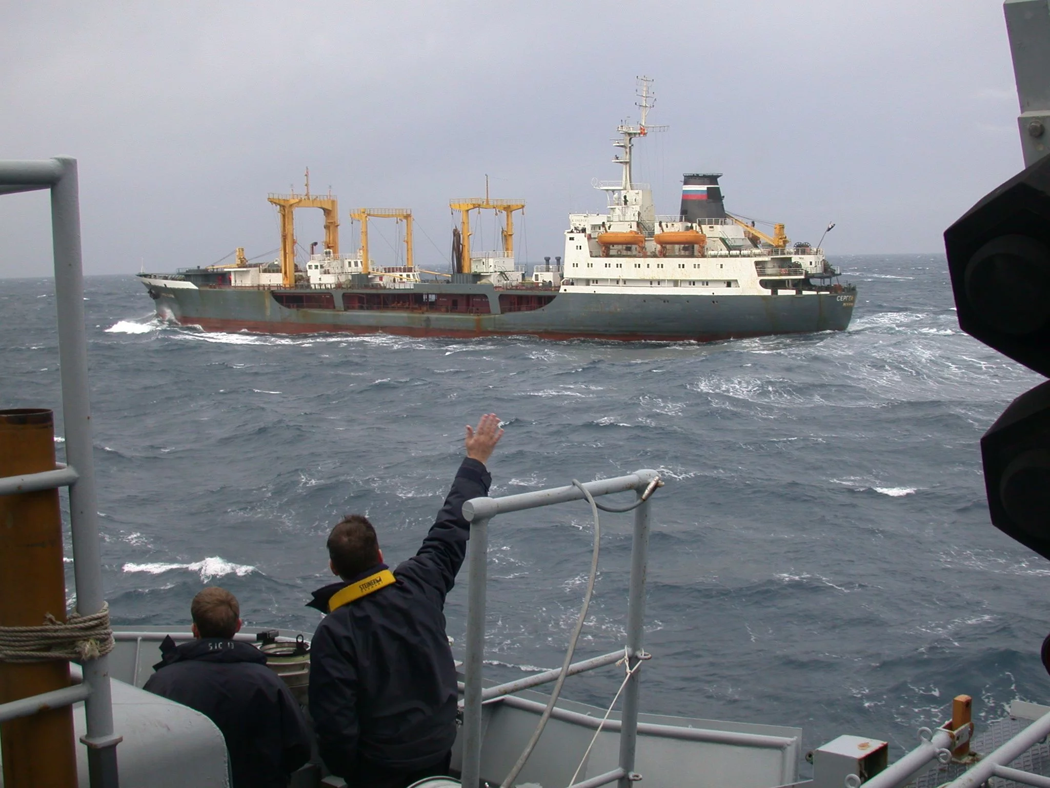Exercice avec un pétrolier Russe