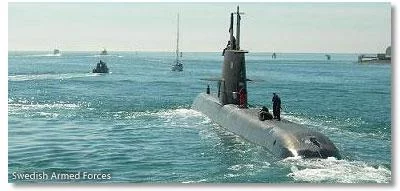 Le HMS Gotland Suédois quitte le port de San Diego