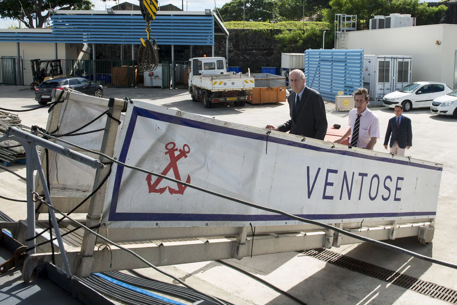 Le vice-président du Conseil d’Etat monte à bord de la frégate Ventôse