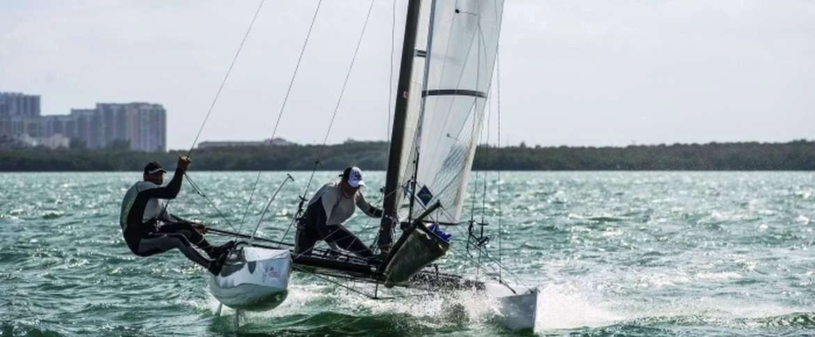 Deux marins sportifs de haut niveau à la Sailing world cup Miami