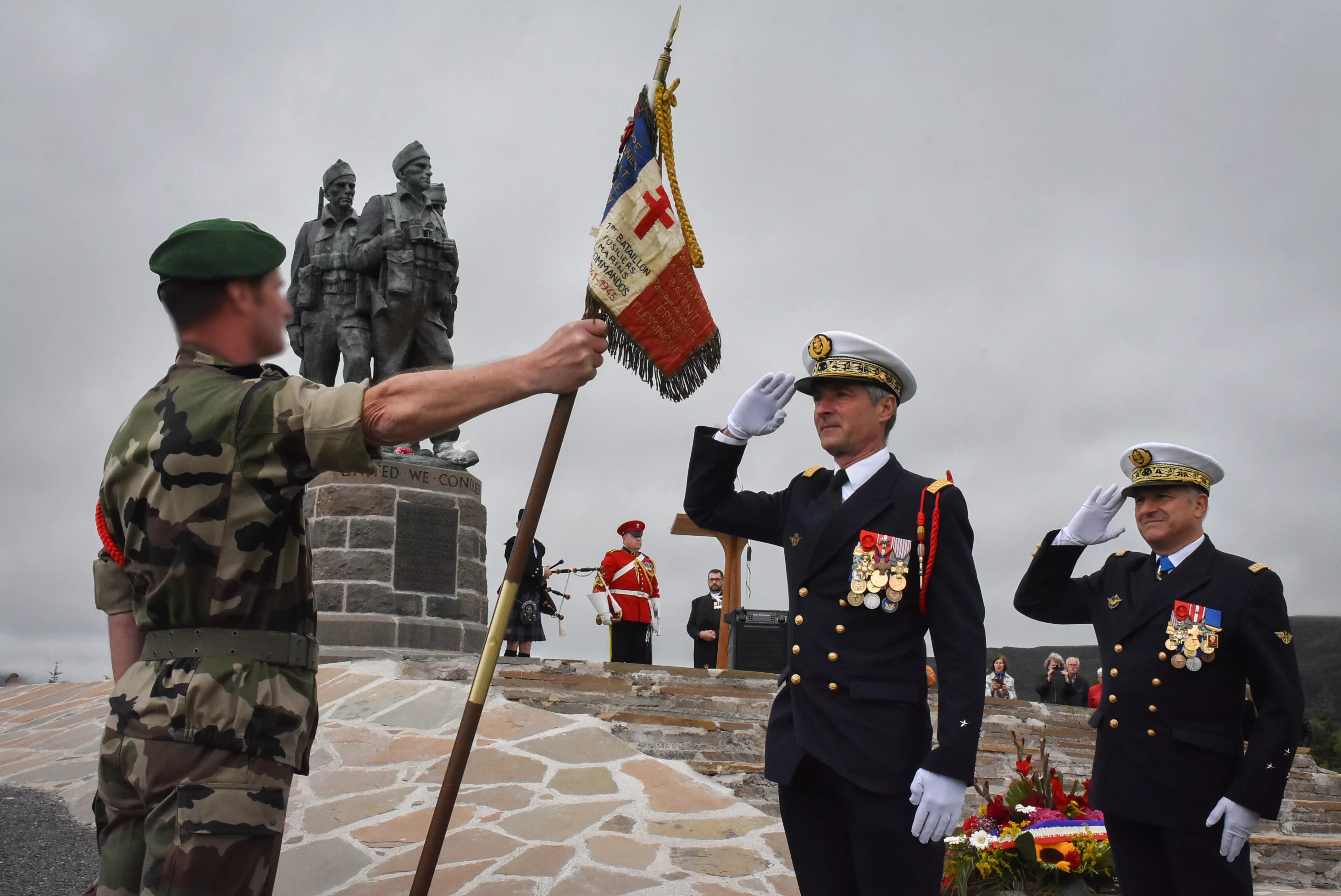 Le contre-amiral Pierre de Briançon, commandant la Force maritime des fusiliers marins et commandos