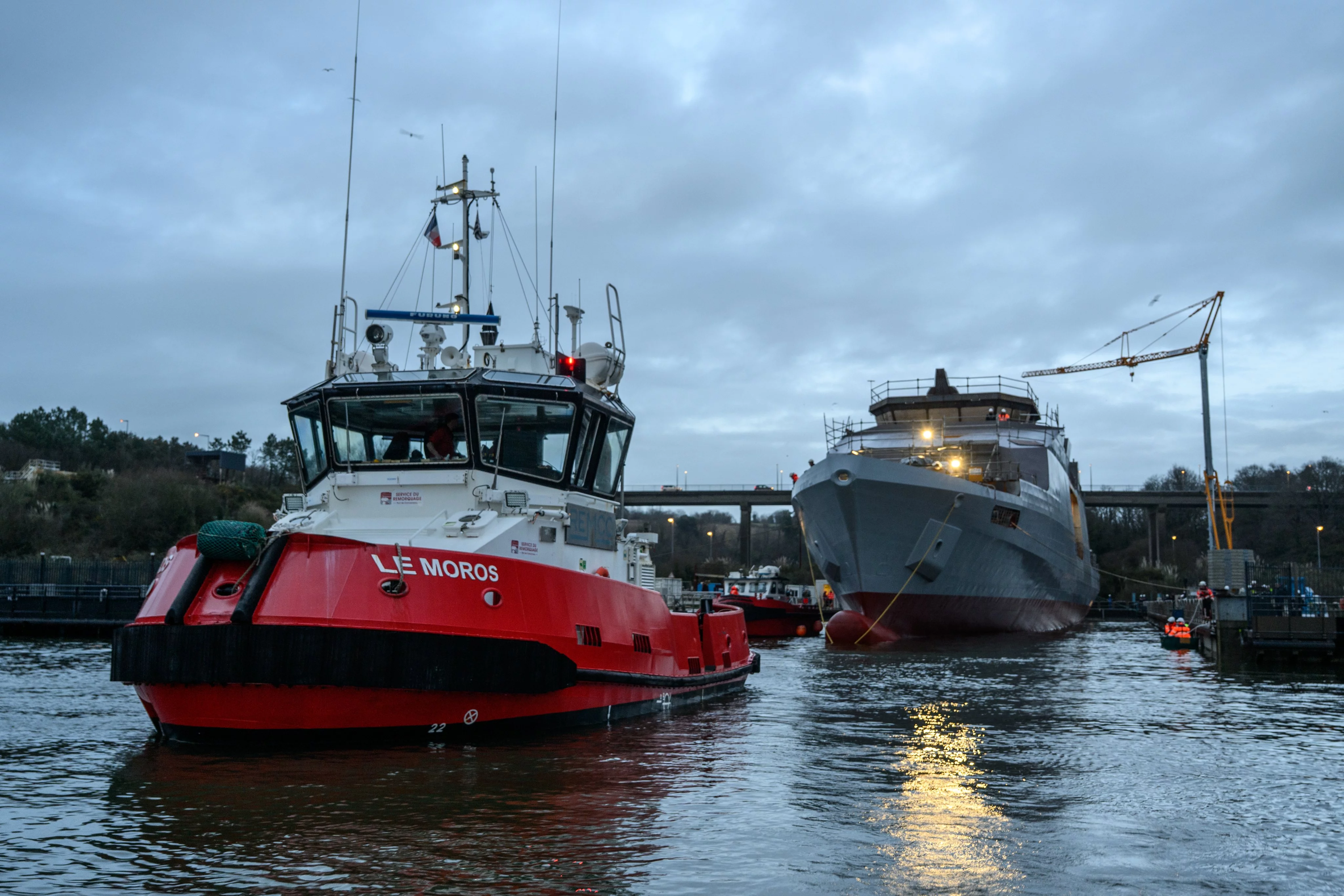 Mise à l’eau du Trolley de Prévaux, premier patrouilleur hauturier